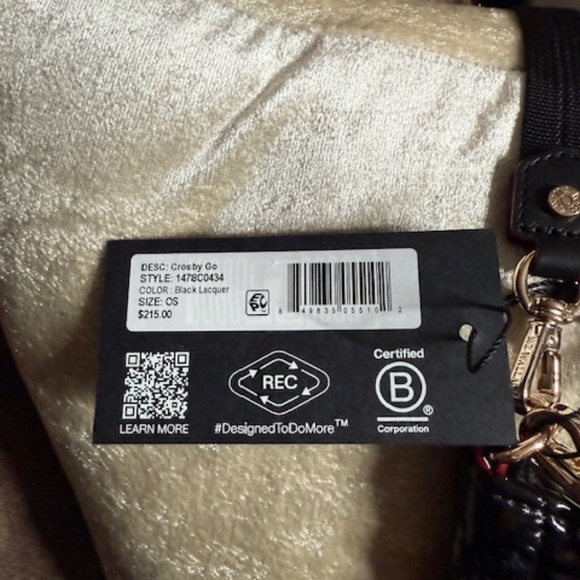 MZ Wallace Crosby Go Quilted Patent Crossbody Bag - Brand New - Picture 5 of 5